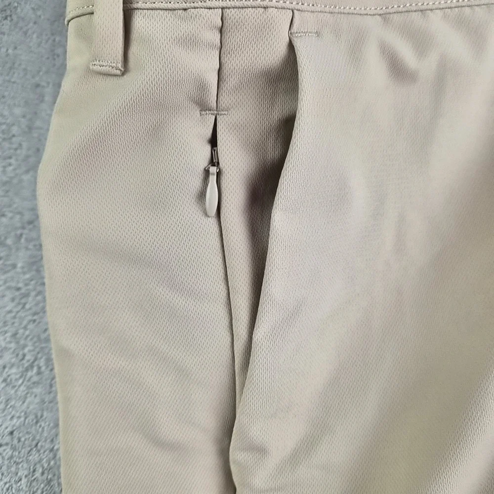 Banana Republic Pants Men 38x34 Tan Khaki Polyester Flat Front Chino Lightweight